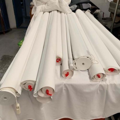 Rollos de tejido preparados para su tratamiento